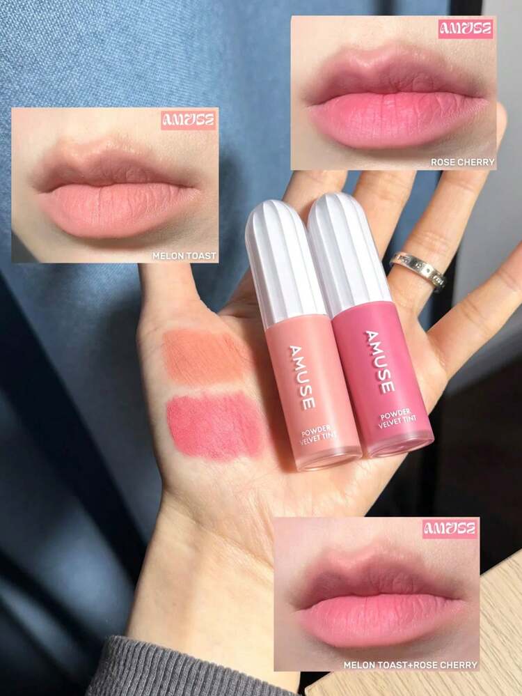AMUSE 3.3g/0.11oz Powder Velvet Blush 03 Melon Toast, Velvet Matte