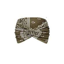 4 Stücke Bohemien Cashew Blume Muster Stirnbänder, lässige Urlaubshaar-Accessoires, Make-up Waschung Kreuz breite Stirnbänder, Herbst Accessoires Herbst Kopftuch Frauen Bandana Sport Schweißband Herbst Haarband Winter für Urlaubsoutfits Frau Sommer Boho Urlaub Grundlegende Accessoires - Verschiedenfarbig - Übersicht 8