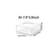 1pc Acrylic Cake Stand, Square Cake Display Case, Cupcake Stand With Cover, Suitable For Wedding, Birthday Party, Dessert Table - Transparent - View 10