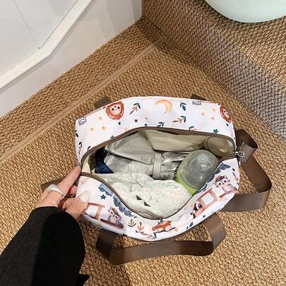 (25*20*12cm) Túi xách hoạt hình dễ thương dành cho mẹ và bé, túi vuông nhỏ cho mẹ, túi đeo vai chéo cho mẹ khi ra ngoài đựng đồ ăn trưa.
