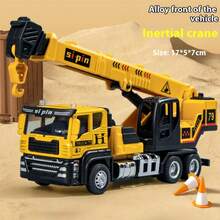 1pc 2025 New Alloy Simulation Construction Vehicle Model, Inertial Driving Mixer Truck & Dump Truck Toy Car, Birthday/Christmas/Halloween Gift, Perfect Present