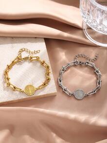 ZIRUISP Vòng tay hình chữ U đính thánh giá Chúa Jesus dành cho nam nữ bằng thép không gỉ mạ vàng 18K, dây chuyền thời trang có thể điều chỉnh, món quà ý nghĩa cho ngày sinh nhật, lễ rửa tội hoặc lễ kỷ niệm tôn giáo để đeo hàng ngày - Vòng tay hình móng ngựa của Chúa Jesus - Xem 3