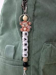 Custom Silicone Letter Keychain, Personalized Keychain, Customized Keychain, Customizable Birthday Gifts, Purse Charms, Key Chain For Women/Men., Wristlet - Style a - View 4
