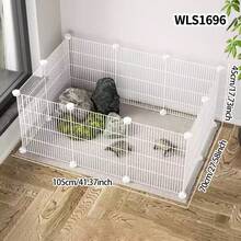 Pet Fence Turtle Anti-Escape Net, No Drilling Required, Removable Balcony Tortoise Enclosure Barrier Fence - Multicolor - View 2