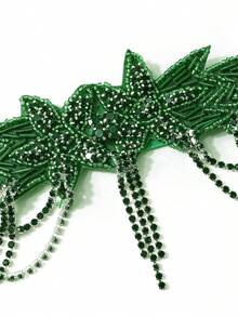 BABEYOND 1920s Flapper Headpiece Roaring 20s Headband Great Gatsby Headband Chain For Women Vintage Hair Accessory - 綠色 - 查看 4