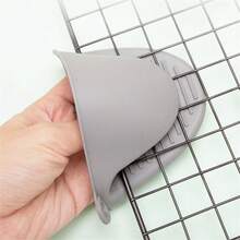 6pcs PAIR OF GREY SILICONE MINI MITT GRIPS HEAT RESISTANT POT HOLDER MITTS KITCHEN - Grey - View 5