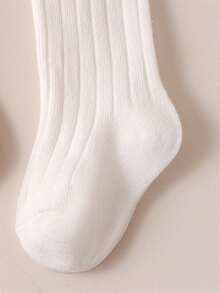 3Pairs/Lot Autumn Baby Knee High Socks Kids Girls Boys Soft Long Sock Cute Spanish Stripe Solid Children Socken For 0-3Years