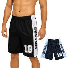 Men's Adult Sports Set: T-Shirt With Basketball Shorts - Davip negro personalizado - Ver 3