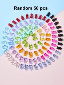 10/50/80/100/200 chiếc/Bộ Ngẫu nhiên nhiều màu Acrylic Gấu nhỏ DIY Phụ kiện vòng cổ & vòng tay - Nhiều màu - Xem 14