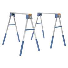 YUNRUX 2pcs Work Trestle, Folding Sawhorse, Folding Trestle - A - View 6