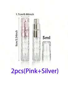 1 pieza Atomizador de perfume recargable portátil y mini, botellas aerosol de tamaño viaje de 5ml/0.2oz, accesorios, regalo para mamá, mujer y niña
