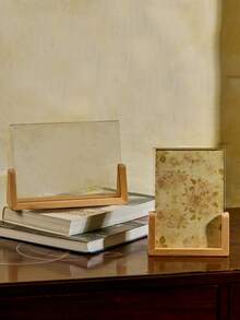 Cirelle 6'' 7''picture Frames, Rustic Solid Wooden Photo Frames With Walnut Wood Base And High Definition Acrylic Glass Covers - For Tabletop Or Desktop Display