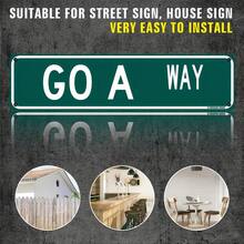 1pc Retro Aluminum "Go A Way" Street Sign - Humorous Wall Art For Home, Bedroom, Man Cave, Bar - Durable, Weather-Resistant, Easy To Install - 16x4 Inches - Multifunctional Indoor/Outdoor Decor Plaque - Multicolor - View 2