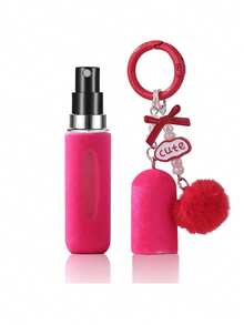 1/2 chiếc mặt dây chuyền hình quả cầu lông, chai nước hoa kèm móc khóa, phụ kiện trang trí túi xách cho nữ, kèm dụng cụ đóng gói nước hoa, quà tặng cho gia đình và bạn bè, thích hợp mang theo khi đi du lịch, 5ml - Nhiều màu - Xem 5