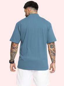 Kit 2 Oversized Premium Cotton T-Shirts Street Style Father's Day Gift - Svarta och blå jeans - Visa 5