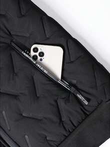 Teens' Hooded Padded Padded Coat With Quilted Workmanship, Faux Sherpa Lining, Zipper Pockets + Adjustable Drawstring Hood For Windproof Warmth