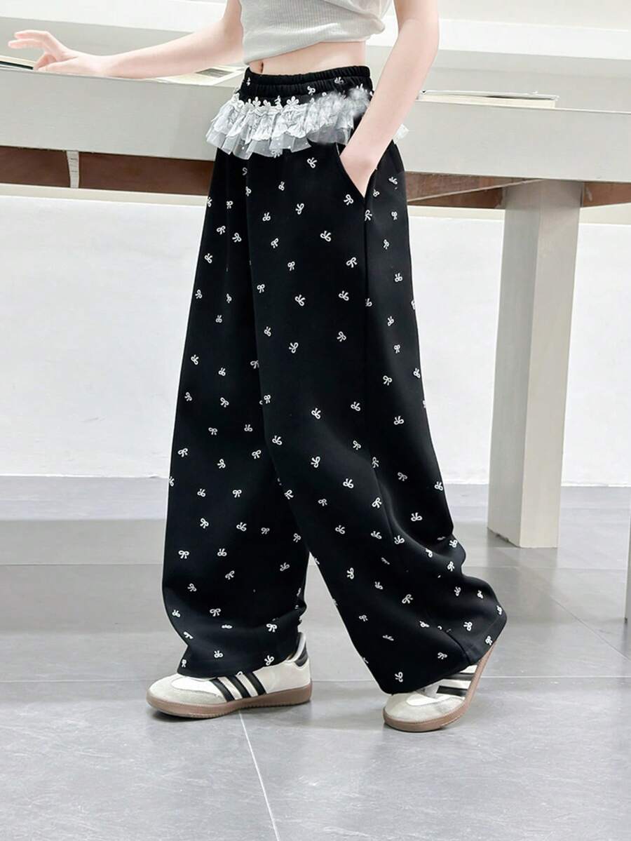 女童时尚工装裤,新款春秋休闲街舞运动嘻哈长裤,Y2K 风格,四季皆宜 - 黑色 - 查看 1