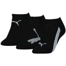 3 Pairs Puma Unisex & Kids Training Sports Socks, Casual Breathable Ankle Socks, 907895-02 - Black - View 2