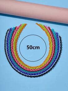 1/6/12/24pcs Multi-Color Fashionable Acrylic Chain Accessories, Suitable For DIY Necklace, Bracelet, Eyeglasses, Mask Chain, Bag Pendant - Multicolor - View 11