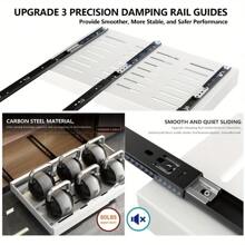 Pull-Out Cabinet Storage Rack, Expandable Sliding Utensil Storage Rack, Adjustable Metal Storage Cabinet Drawer Rack, No Drilling Required, Smooth And Quiet Sliding, Suitable For Kitchen And Bathroom Storage - Multicolor - View 8