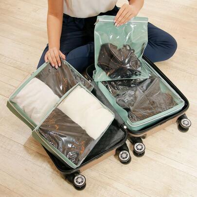 Organizador de Mala Bolsa de Viagem Impermeável kit 04 Peças