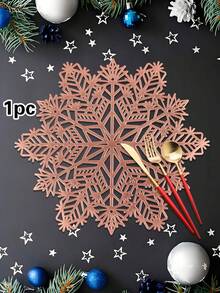 1/4/6 件圣诞雪花系列餐垫，圣诞雪花餐桌装饰垫，适合圣诞派对餐桌，彩色雪花餐垫 - 彩色 - 查看 25