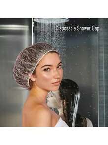 200pcs PE Material Shower Caps, With Elastic Edge, Oil-Proof, Waterproof, For Beauty, Hair Dyeing, Bathing, Multi-Purpose Dust Cover, Facial/Hair Removal, Haircut Tools, Haircut Supplies, Haircut, Bags, Storage, Hair Accessories