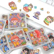 100pcs Cute Transparent Stickers For Planner, Girl Scrapbooking Bullet Journal Sticker Set - Transparent PET Cute Stickers - View 9