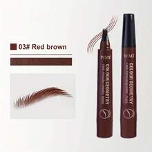 【双效眉笔】多齿刷头可精准勾勒每根眉毛，同时填充发际线，防水防晕染。逼真的毛发流动技术使妆效自然融合，即使是新手也能轻松上手。双头设计节省时间，妆效持久长达24小时。是派对的理想之选，助您打造完美妆容。