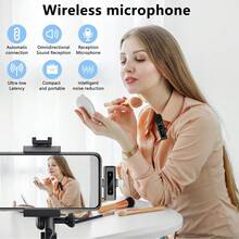 适用于 、安卓、PC、笔记本电脑的无线领夹式麦克风 - 专业双夹式麦克风，配备 USB-C/USB 接口，适用于视频录制、安卓设备、Vlog，小巧轻便，兼容 PC、iOS、安卓系统，可用于 Vlog 和直播。 - YJH-DX16 - 查看 9