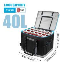 40L Insulated Cooler Box, Large Capacity Portable Refrigerator, Multi-Functional Outdoor Insulated Ice Bag, Durable Outdoor Storage Tote Bag For Camping & Hiking (Non-Food Contact)