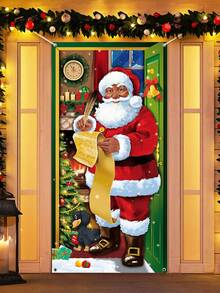 1 Stück Weihnachtsdekoration Hängedekoration, Cartoon Weihnachtsmann Muster Veranda Dekoration, Heim Veranda Hängedekoration, geeignet für Weihnachtsthemen Party, Winterdekoration, Weihnachtsdekoration