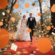 Orange, White And Gold Glitter Confetti, 2.5cm Round Sequins, Glitter Party Wedding Party Throws Confetti Round Mixed Color Scraps, Suitable For Bridal Showers, Christmas Weddings, New Year Proposals, Gift Wrapping And Party Decorations, Luxury Metallic Sequin Set, Suitable For Large Celebrations, Wedding Decorations, Suitable For Autumn Weddings, Harvest Festivals Or Birthday Parties, Perfect For Warm Tone Themes