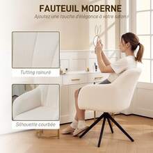 Chaise de bureau - Blanc - Voir 4