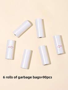 75pcs/5 Rolls Diaper Disposal Bags, Baby Diaper Change Heart Pattern Trash Bags, Portable, Car Trash Bags, Suitable For Outdoor Strollers, Living Room, Bathroom, Nursery Cleaning Trash, Random Color - Multicolor - View 13