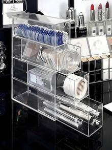 Acryl transparente Desktop-Aufbewahrungsbox auf dem Tisch, japanische Stiftebox, Kosmetik- und Schreibwaren-Aufbewahrung rechteckige Schubladenbox, Haushaltswaren, Badezimmer, Lehrertag, Weltcup - Transparent - Übersicht 4