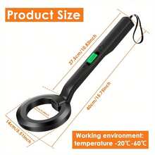 1pc Handheld Metal Detector With LCD Display - High Sensitivity 360° Detection, Vibration Alarm And Ergonomic Design, Suitable For Treasure Hunting, Gold Detection, Battery Powered (Batteries Not Included), Handheld Metal Detector Wand