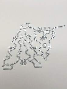 1pc Christmas Metal Cutting Die, Christmas Tree Shaped Cutting Die Mold, Carbon Steel Mold Tool For DIY Paper Card Crafts, Greeting Cards, Embossing Decorations, Home Projects Home Decor Christmas Decorations Room Decor