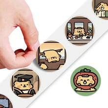 500pcs/Roll Cute Bear Stickers For Kids Reward, Sticker Sheets For Scrapbooking, Laptop, Water Bottle, Notebook, Phone Case, Luggage, Fridge, Computer, Handmade DIY, Waterproof, Removable, Non-Adhesive - Multicolor - View 6