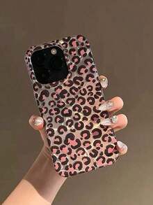 Funda para phone (1 unidad) con textura de leopardo de lujo. Compatible con phone 16, 15, 14, 13, 12 Pro y 11. Elegante y resistente a golpes - Multicolor 5 - Ver 3