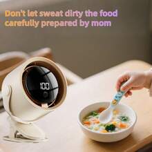 Ventilador de moda 4 en 1, 100 niveles de velocidad del viento, ajuste de ángulo de 360°, capacidad de batería de 1800mAh, pantalla digital, ventilador de carrito / ventilador de exterior / ventilador de bicicleta / ventilador de escritorio