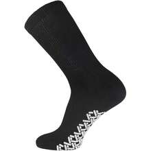 Men's Women Grip Socks Diabetic Loose Top Therapeutic  Non Skid Gripper Soft Cotton Full Cushioned Crew Socks - màu đen - Xem 5