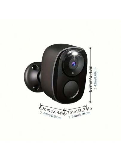 2K Wireless Outdoor Surveillance Camera Spotlight Battery Powered, Wi Fi Enabled, Night Vision, AI PIR Motion Detection, Two Way Audio, Zwart view 2