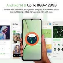 UMIDIGI G9T Smartphone Versión Global, Android 14, 8GB+128GB Expandible a 1TB, Pantalla HD+ de 6.75" a 90Hz, Cámara de 13MP, Batería de 5000mAh, Desbloqueo Facial y de Huella Digital, 4G Dual SIM, GPS - Blanco - Ver 3