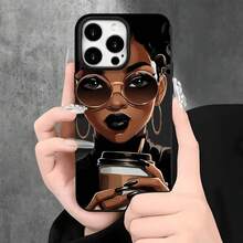 Phone 1PC Elegantes fundas negras para teléfono con diseño de gafas, con orificios grandes y efectos de imitación, compatibles con los modelos 16 Pro, 16, 15 Pro, 14, 14 Plus, 14 Pro, 13, 13 Pro, 12 Pro y 11/11 Pro. Presenta Cumpleaños Y Celebraciones. - Blanco - Ver 4