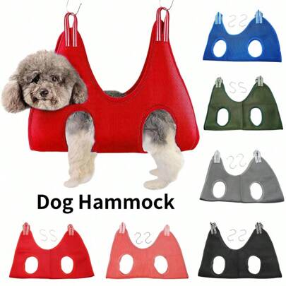 Haustier Hängematte Reparatur Nagel Hilfsmittel Halter Katze Hund Pflege Hängematte Fixierbeutel mit 2 Haken Katzen Pflege Reinigungshalter