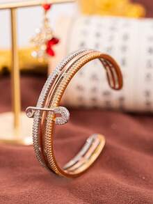 1 件奢华风格女士胸针手链，时尚珠宝适合女士日常佩戴，是送给朋友的理想礼物 - 彩色 - 查看 6