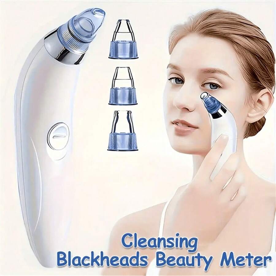 SOKANY Portable Blackhead Remover, Facial Pore Cleaner, Face Cleansing Brush. Battery-Powered (2 X AA Batteries), 2-Speed Adjustment, Multi-Functional, Comes With 4 Replacement Heads. Suitable For Cleaning Blackheads, Calluses, Dead Skin, And Excess Oil. Unisex, The Best Assistant For Blackhead Removal. - 彩色 - 查看 1