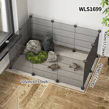 Pet Fence Turtle Anti-Escape Net, No Drilling Required, Removable Balcony Tortoise Enclosure Barrier Fence - Multicolor - View 5