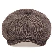 1pc Men's Wavy Brim Newsboy Cap, Outdoor Gentleman Casual Hat Suitable For Spring And Autumn Travel,Summer,Beach,Holiday British Vintage Style Newsboy Cap For Men - Multicolor - View 7